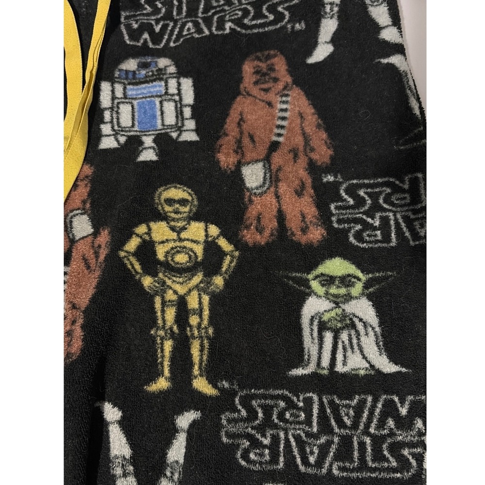 Star Wars Fleece Pajama Pants Mens XL Black Character Print Yoda Chewbacca PJs